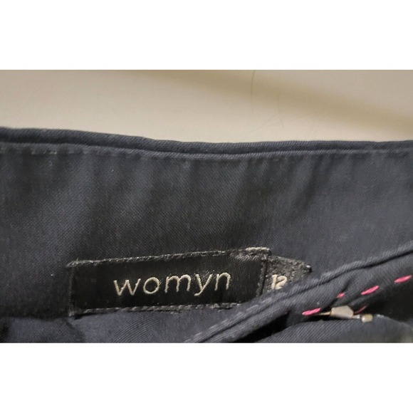 Womyn Black Slacks For Womens Pink Design Around Waist Size 12 - Picture 2 of 7